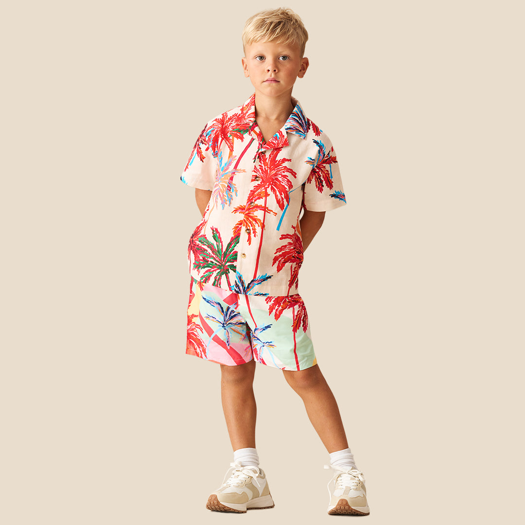 Tyler Bright Palm Shirt - Angel & Rocket