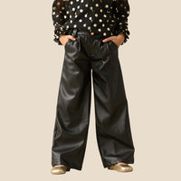 Leonie Wide Leg Faux Leather Trousers