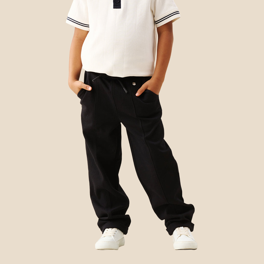 Elias Black Smart Jogger - Angel & Rocket