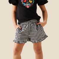 Megan Gingham Frill Short