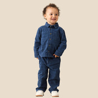 Blue Seersucker Cord Shirt