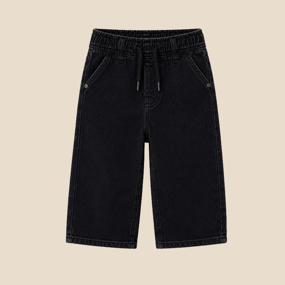 Baby Boys Solid Black Jeans - Angel & Rocket