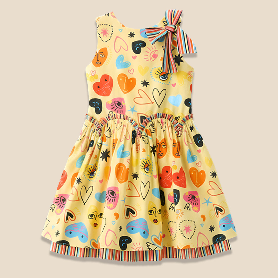 Quinn Heart Print Dress - Angel & Rocket