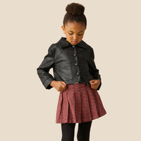 Tara Faux Leather Cropped Jacket