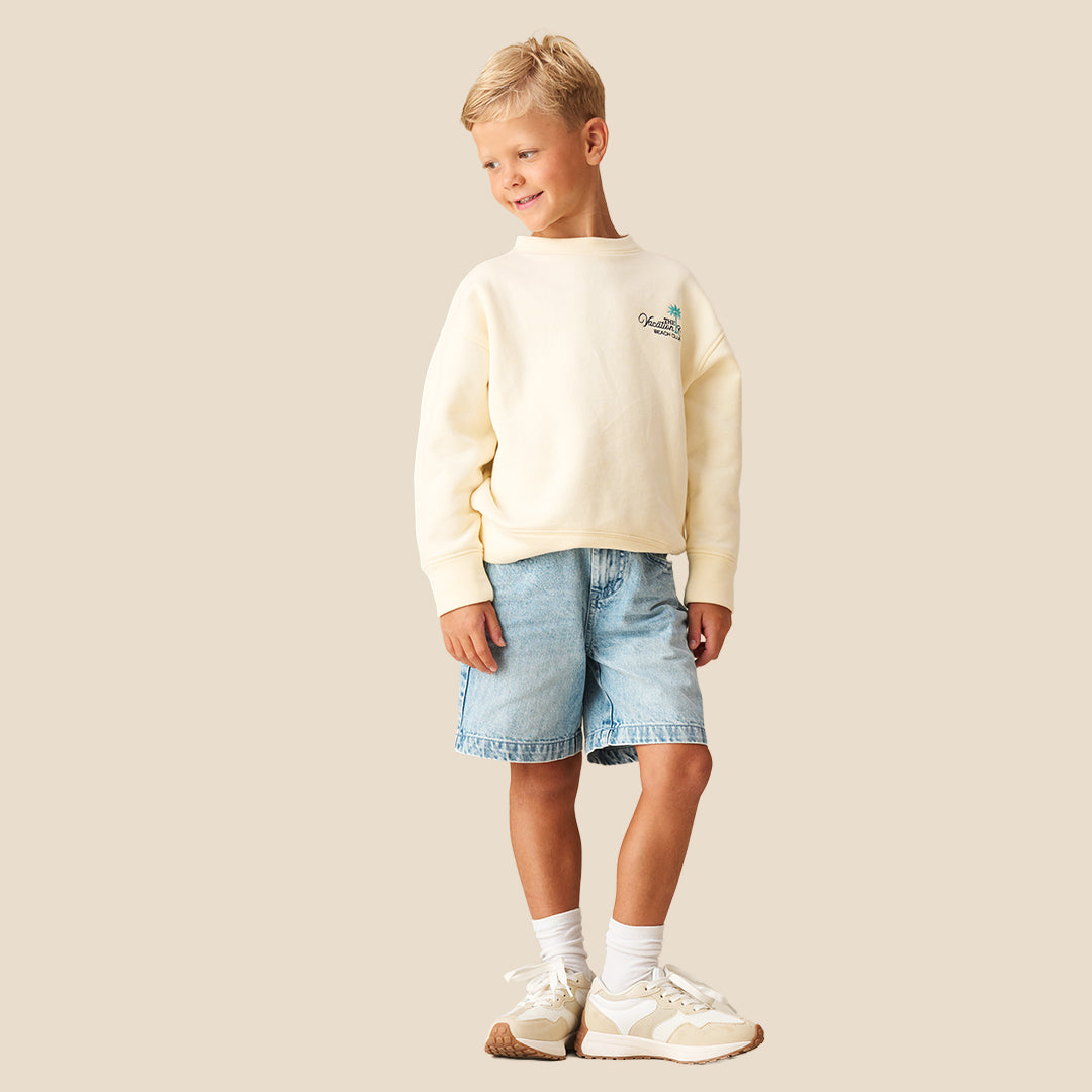 Austin Long Line Wide Denim Short
