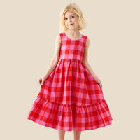 Bella Pink Gingham Dress