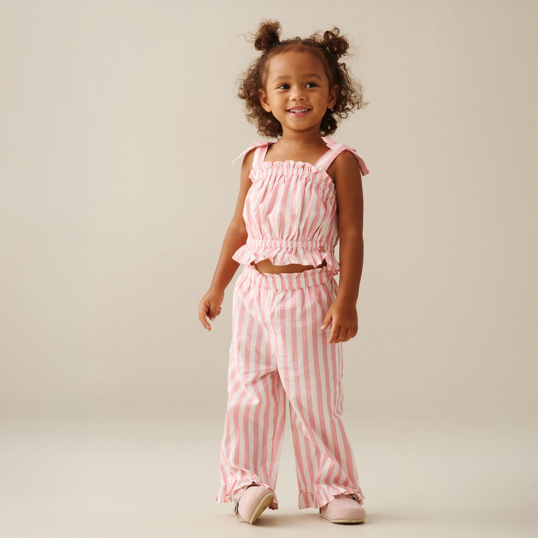 Polly Candy Stripe Frill Set