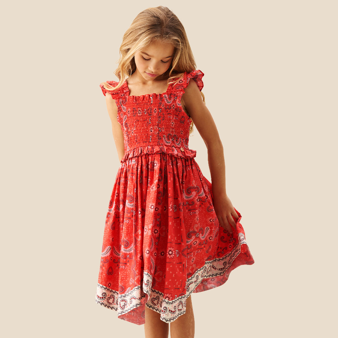 Ava Hanky Hem Bandana Print Dress - Angel & Rocket