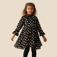 Dakota Black Polkadot Bow Dress