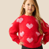 Skyla Red Heart Jumper