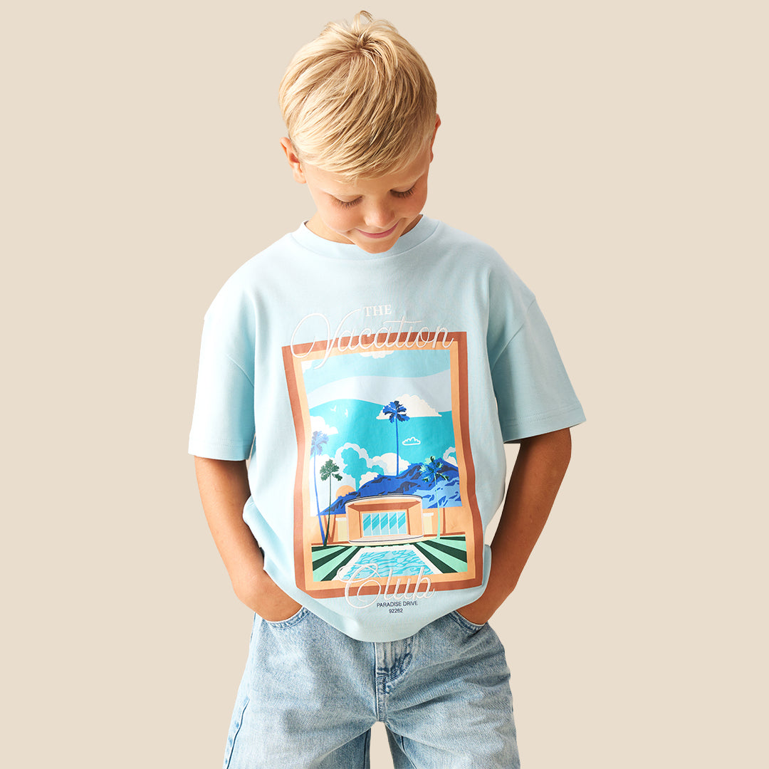 Jay Postcard Scene T Shirt - Angel & Rocket