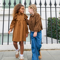 Macie Suedette Cape Collar Shirt Dress