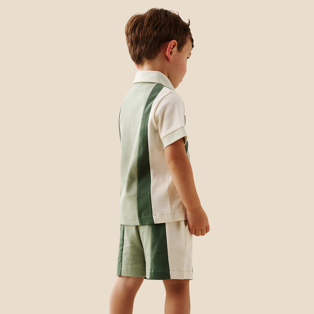 Jerry Colour Block Polo and Short - Angel & Rocket