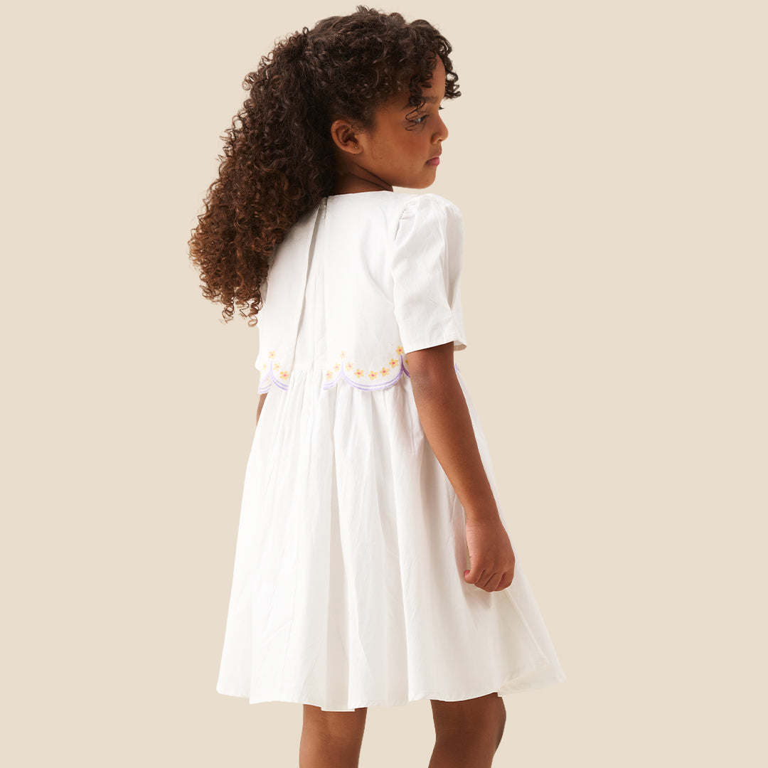 Gabby Floral Embroidered Dress - Angel & Rocket