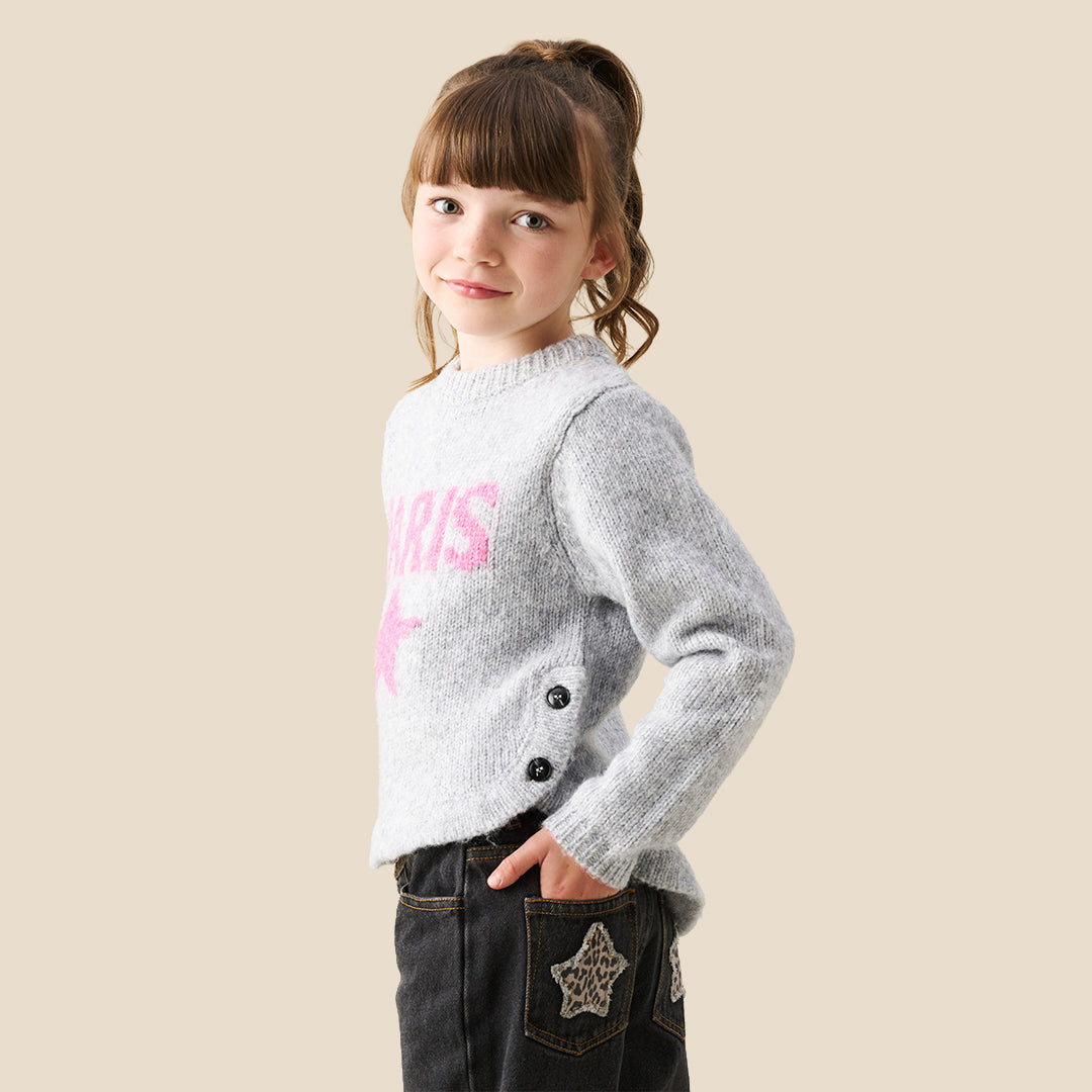Angel & Rocket Girls Solid Navy Sweaters