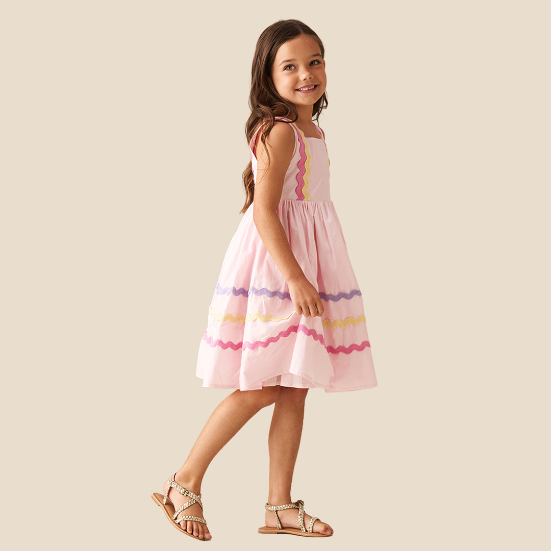 Mia Wide Ric Rac Dress - Angel & Rocket