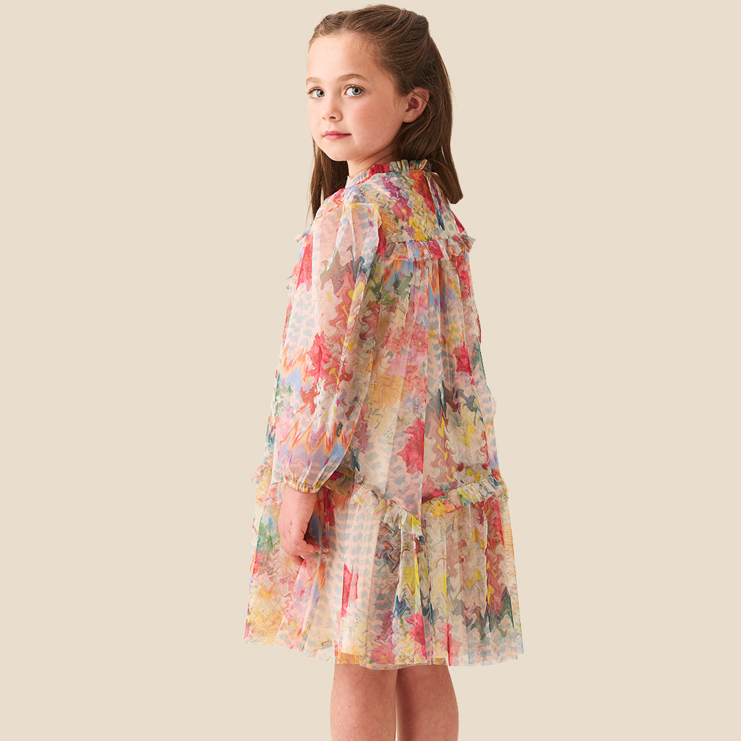Beatrice Mesh Frill Dress - Angel & Rocket