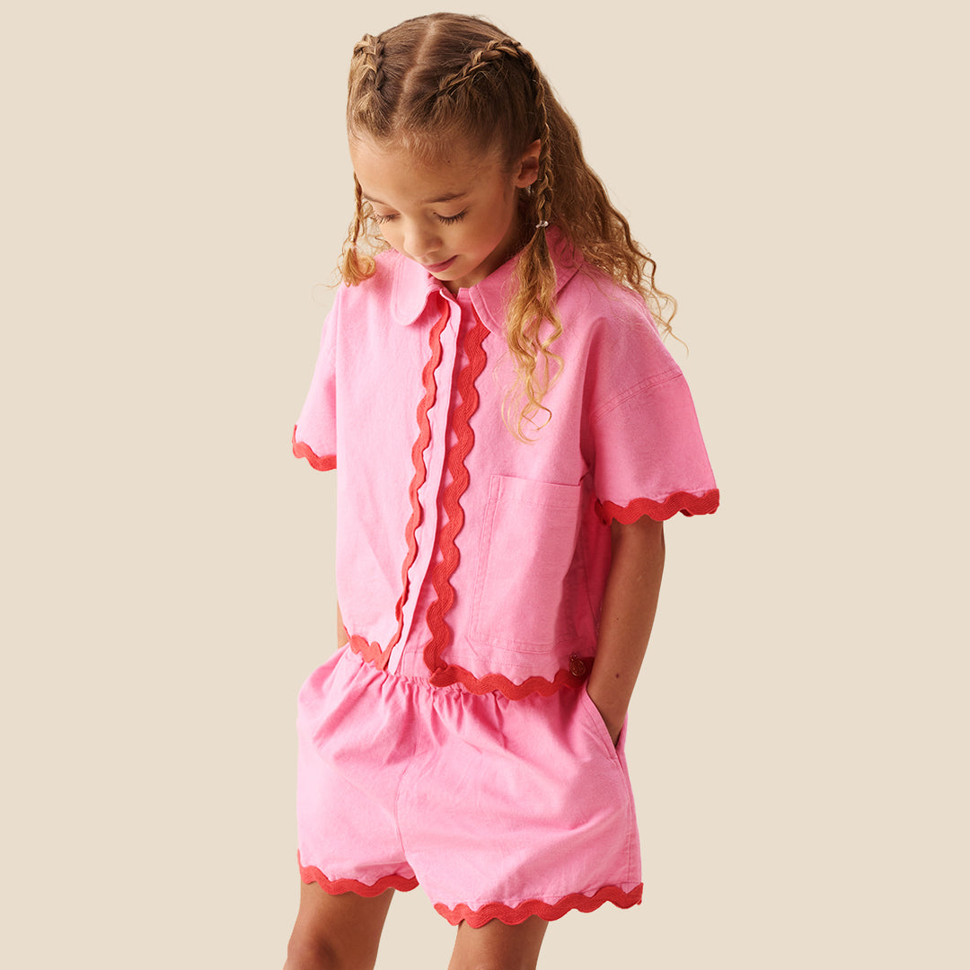 Brooke Ric Rac Trim Short And Shirt Set
