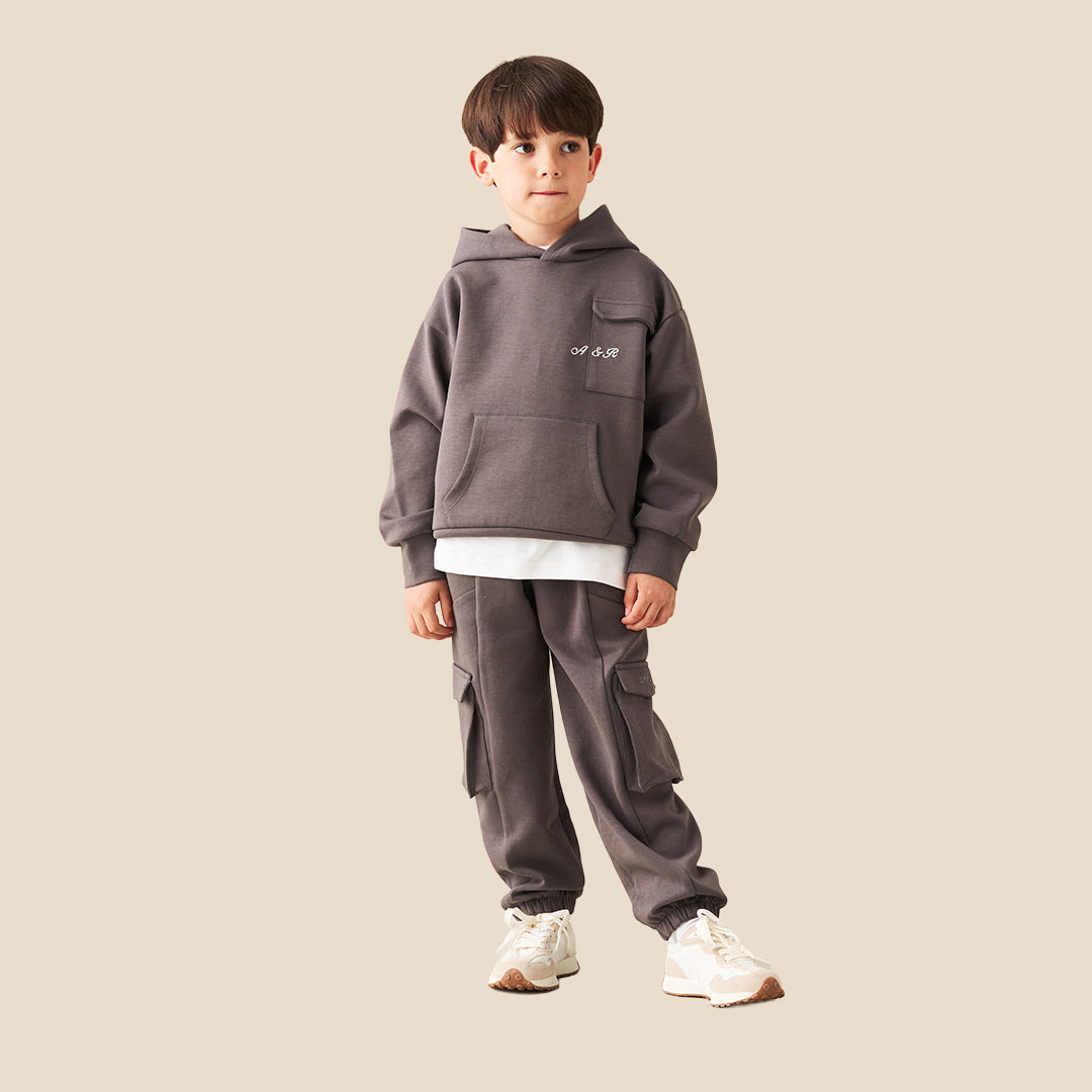 Frank Mix Panelled Cuffed Jogger Grey