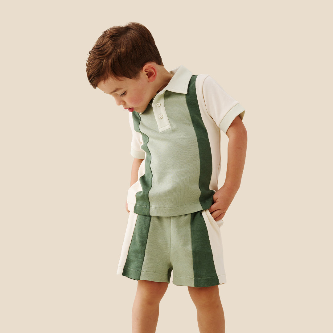 Jerry Colour Block Polo and Short - Angel & Rocket