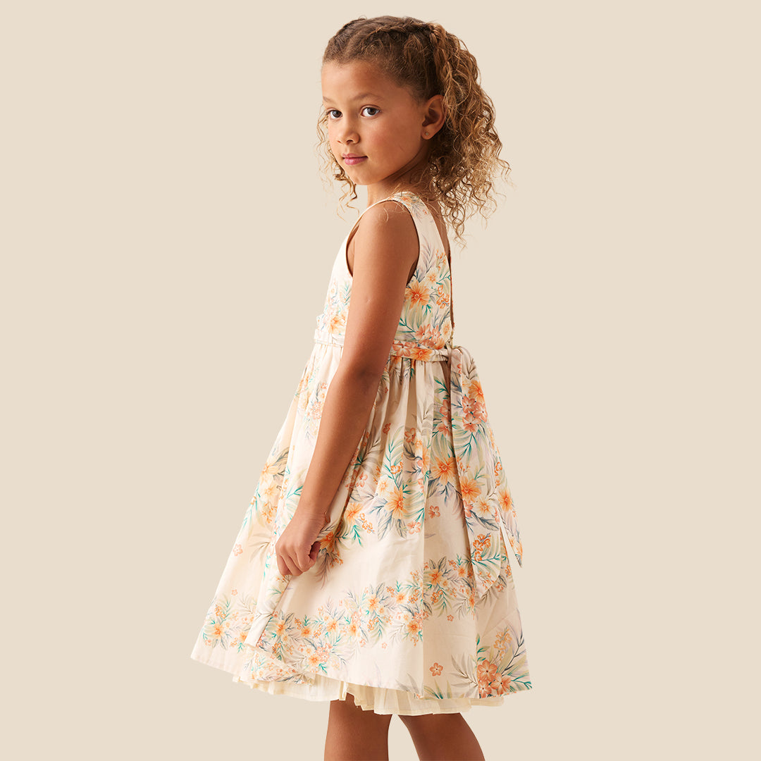 Primrose Print Stripe Sash Waist Dress - Angel & Rocket