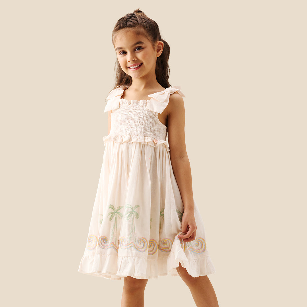 Palma Embroidered Hem Sun Dress - Angel & Rocket