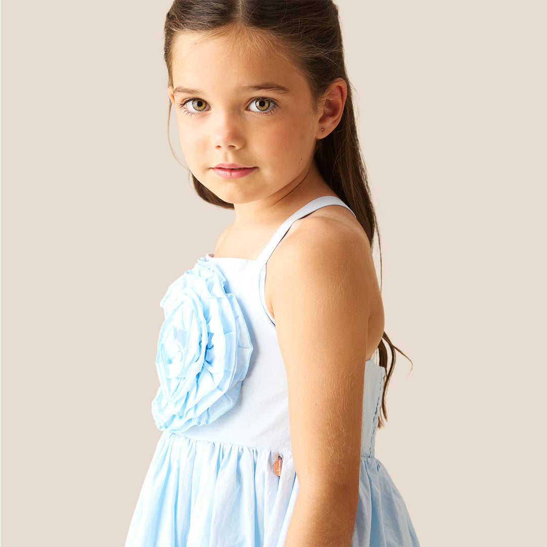 Allegra Corsage Scallop Swing Dress