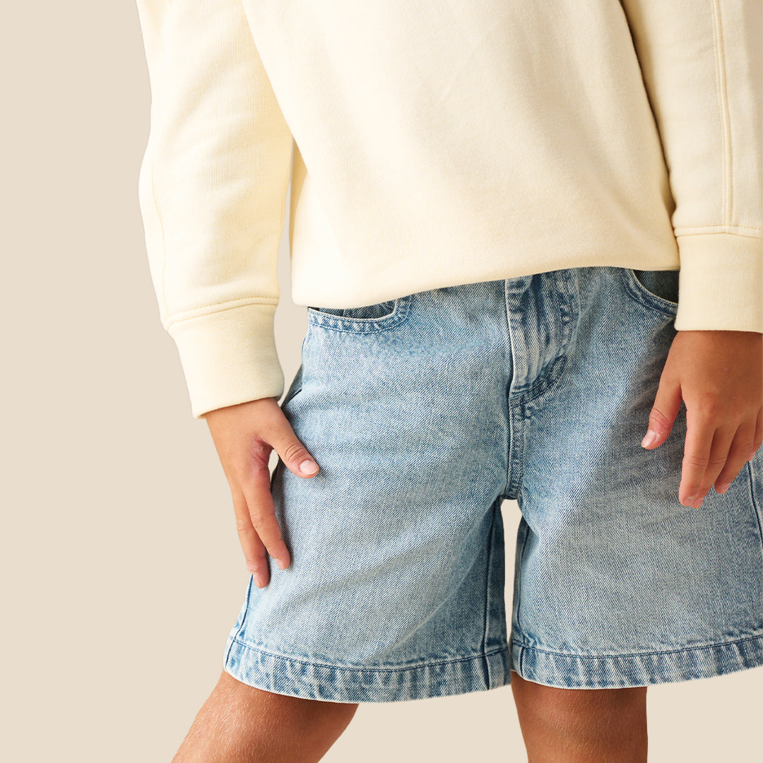 Austin Long Line Wide Denim Short