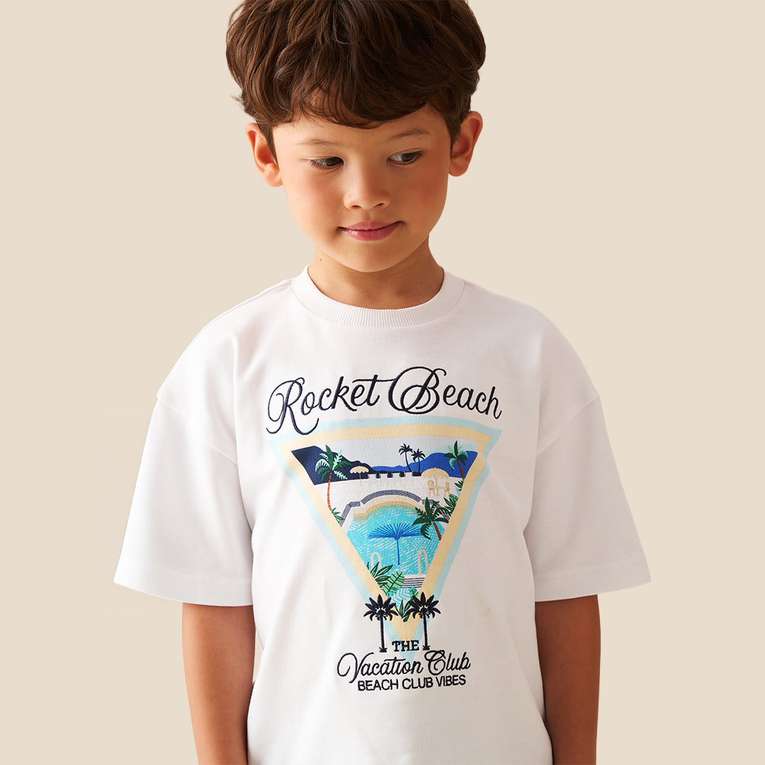 West Beach Graphic T Shirt - Angel & Rocket