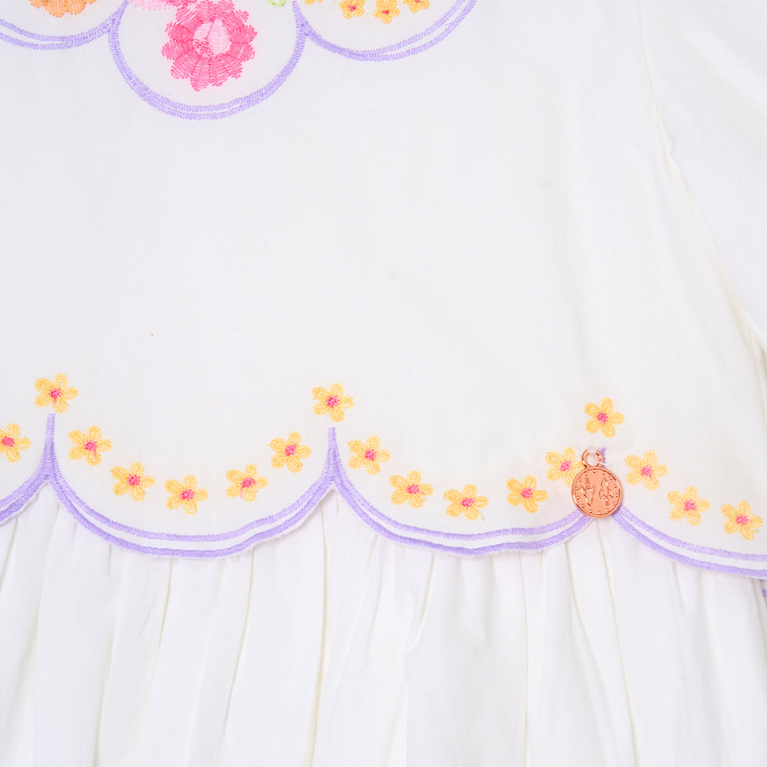Gabby Floral Embroidered Dress - Angel & Rocket
