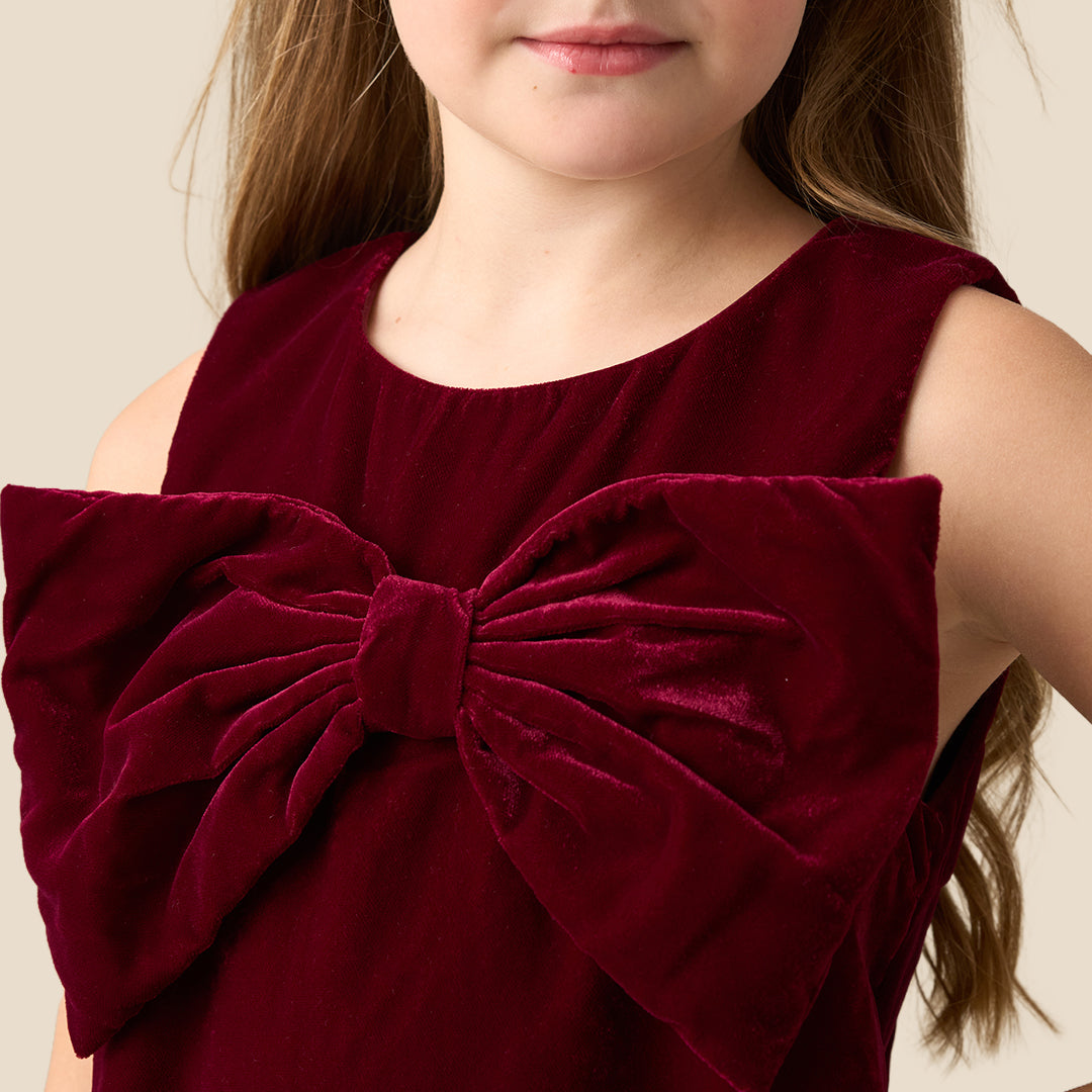 Angel & Rocket Girls Velvet Purple Dresses