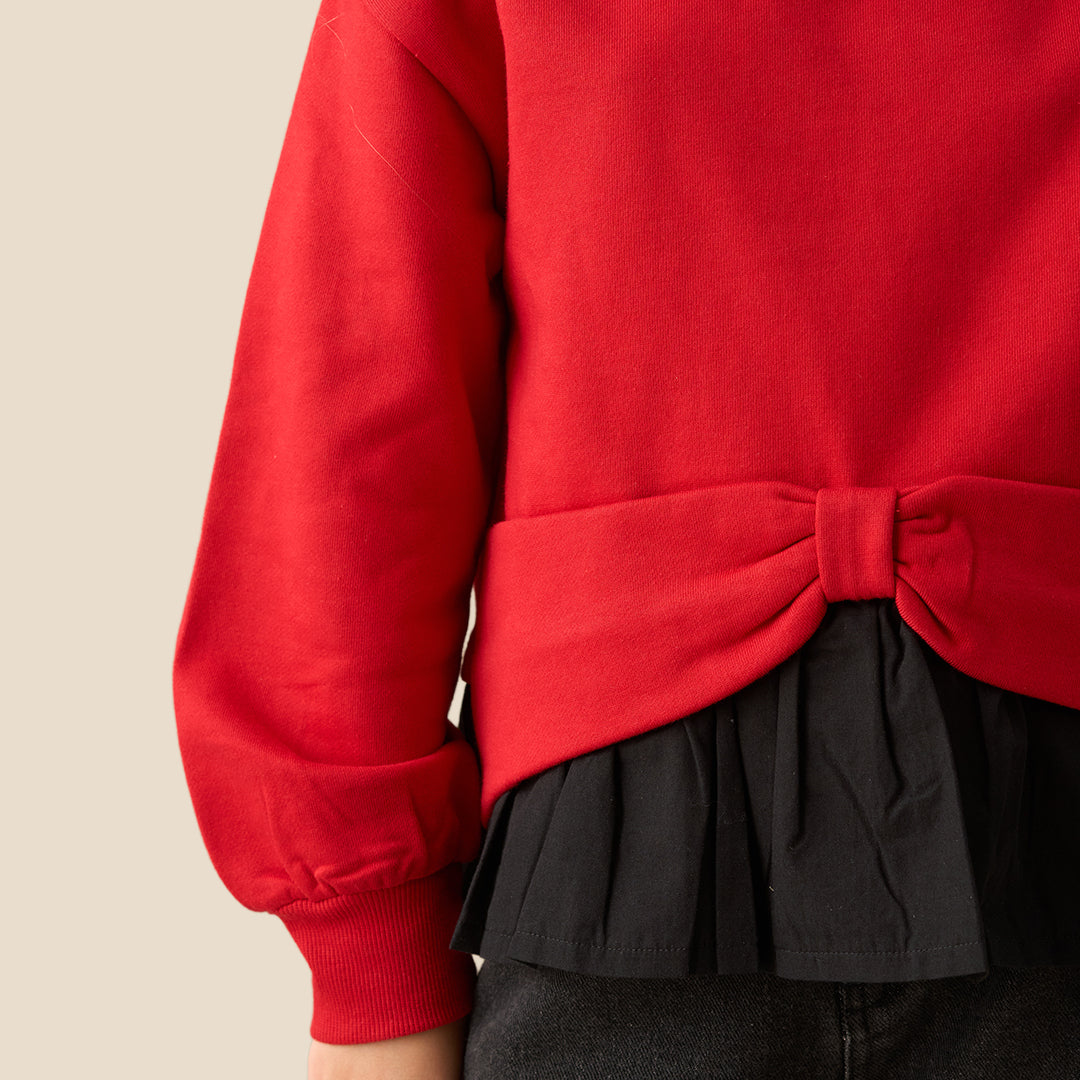 Angel & Rocket Girls Solid Red Sweatshirts