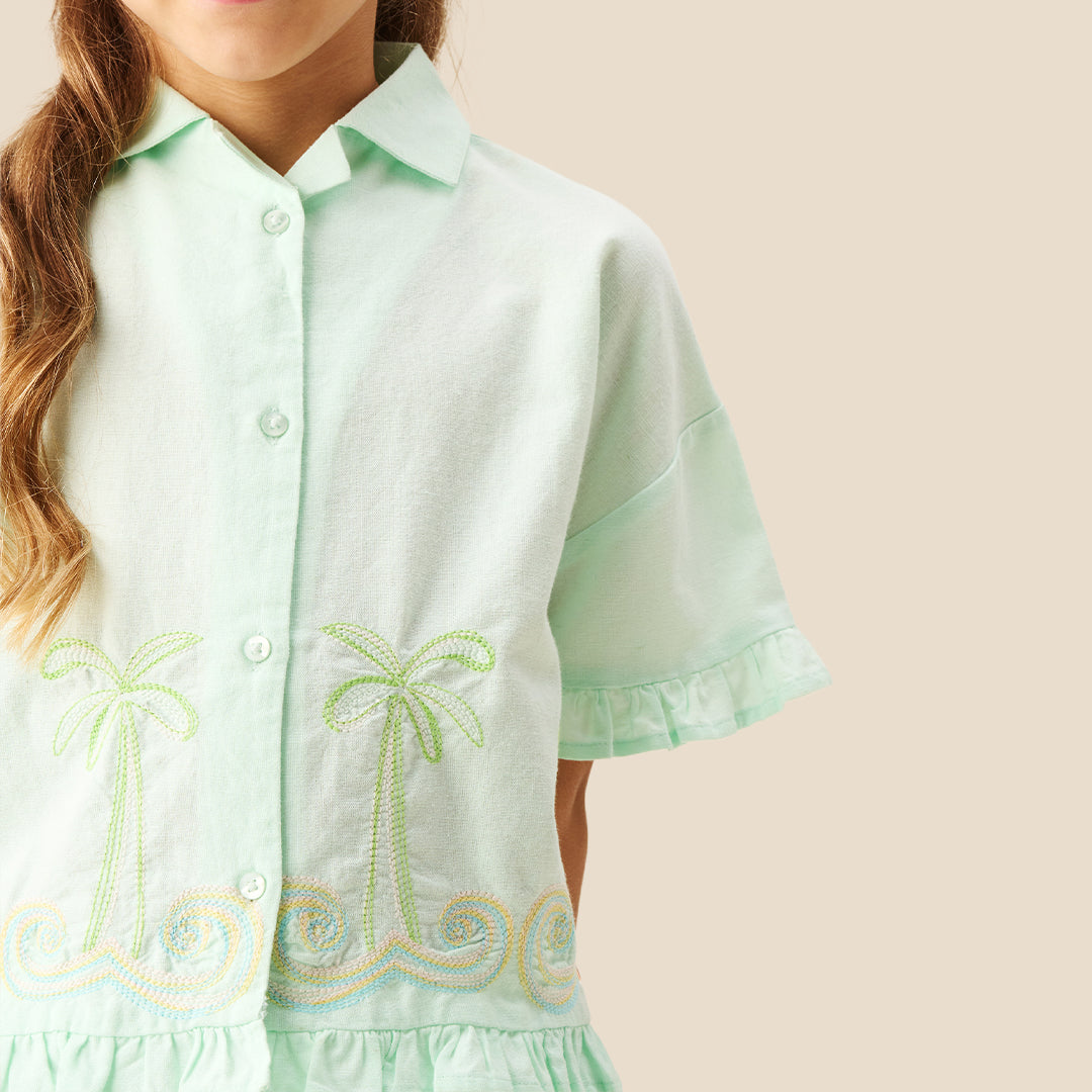 Palma Embroidered Shirt - Angel & Rocket