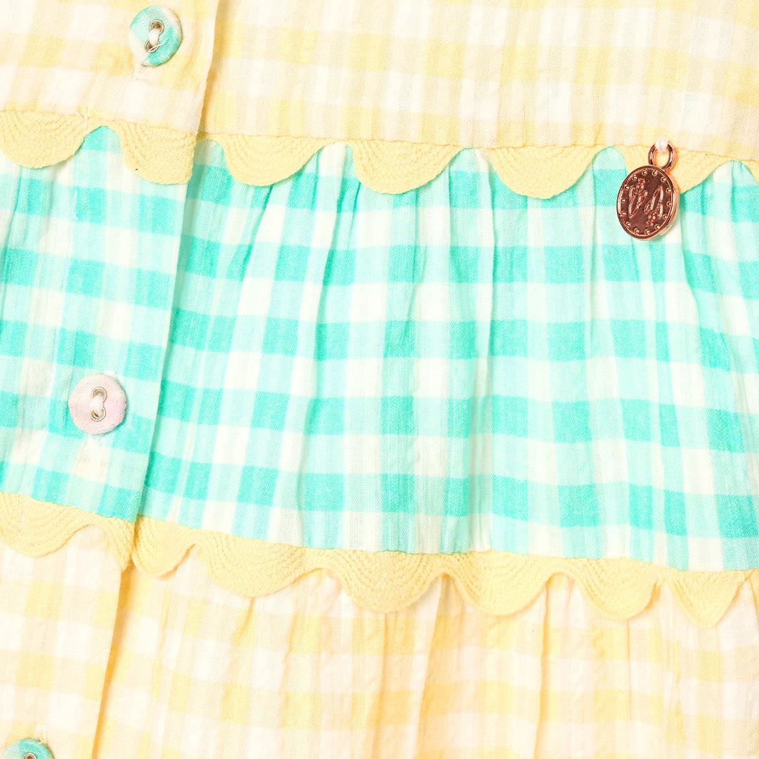 Ginny Pastel Gingham Bow Waist Dress - Angel & Rocket