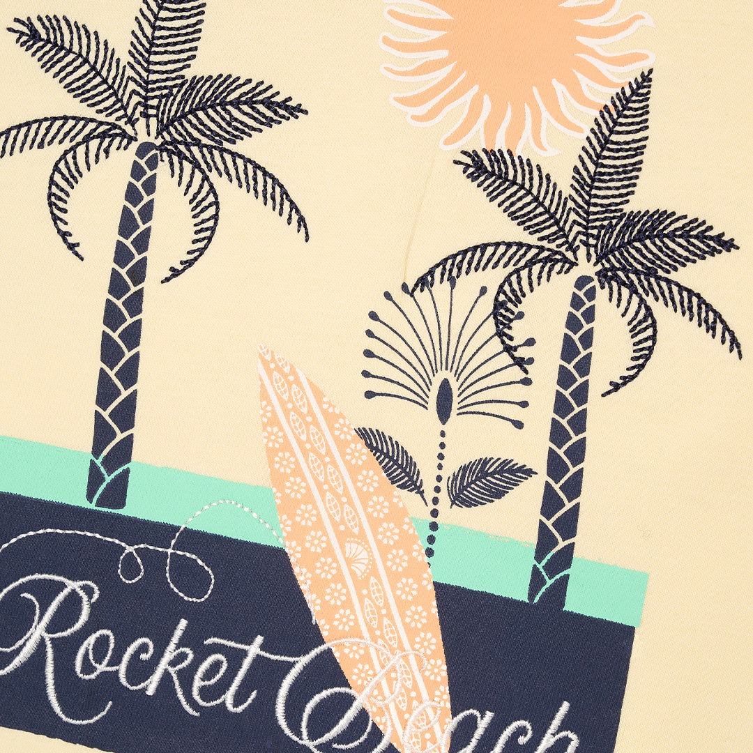 Remi Palm Scene Back Graphic T Shirt - Angel & Rocket