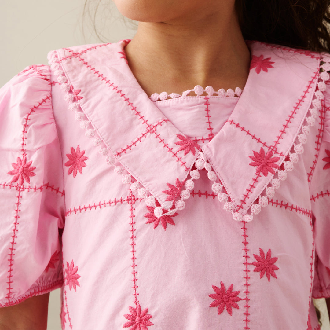 Louise Embroidered Dress - Angel & Rocket