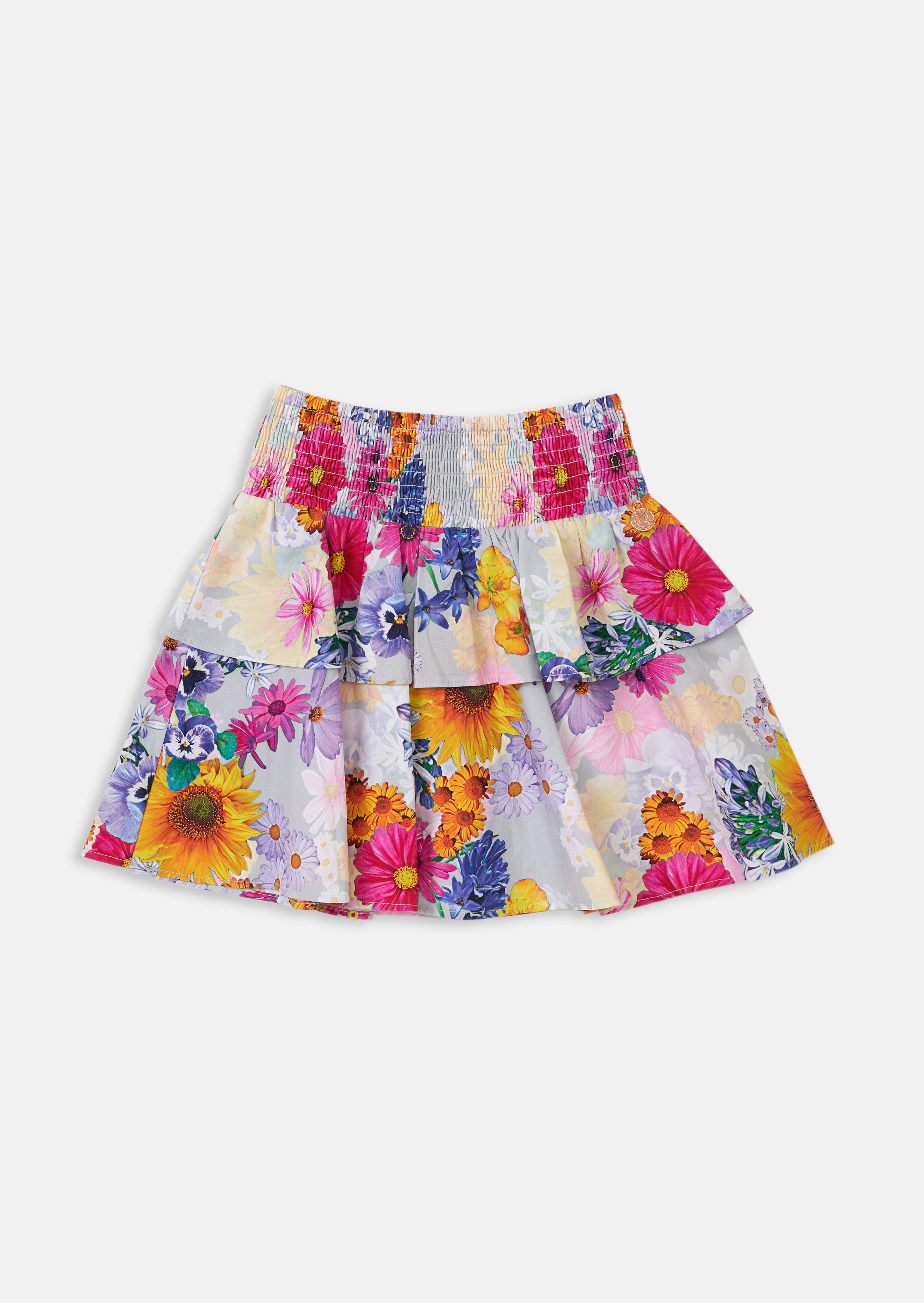 Girls Floral Printed Cotton Skirt