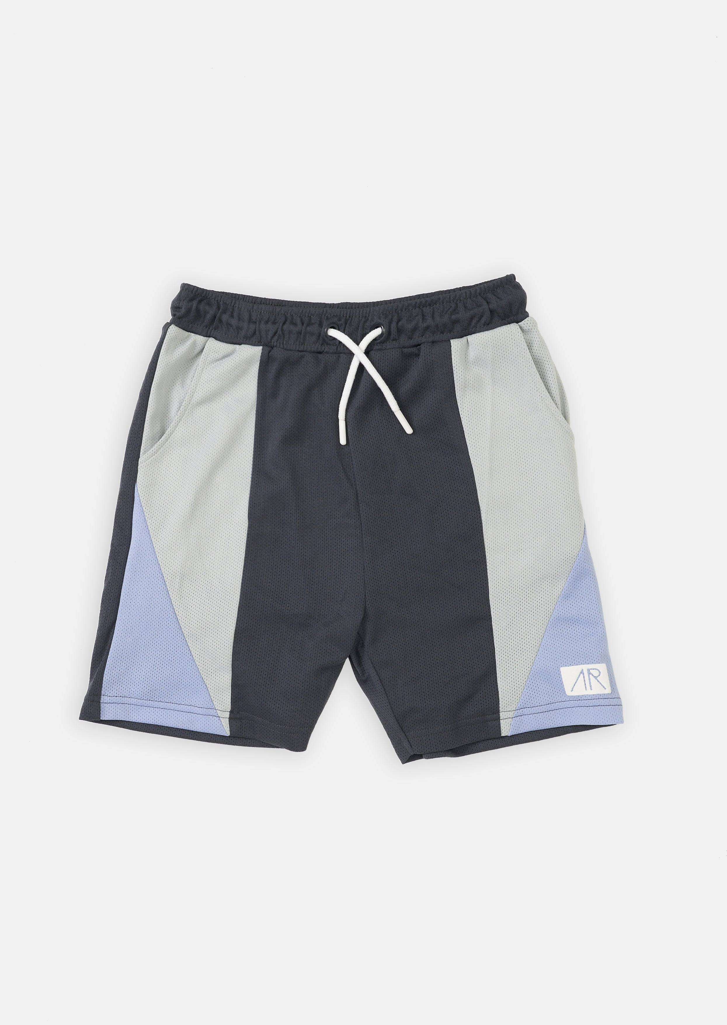 Boys Color Blocked Navy Basketball Shorts