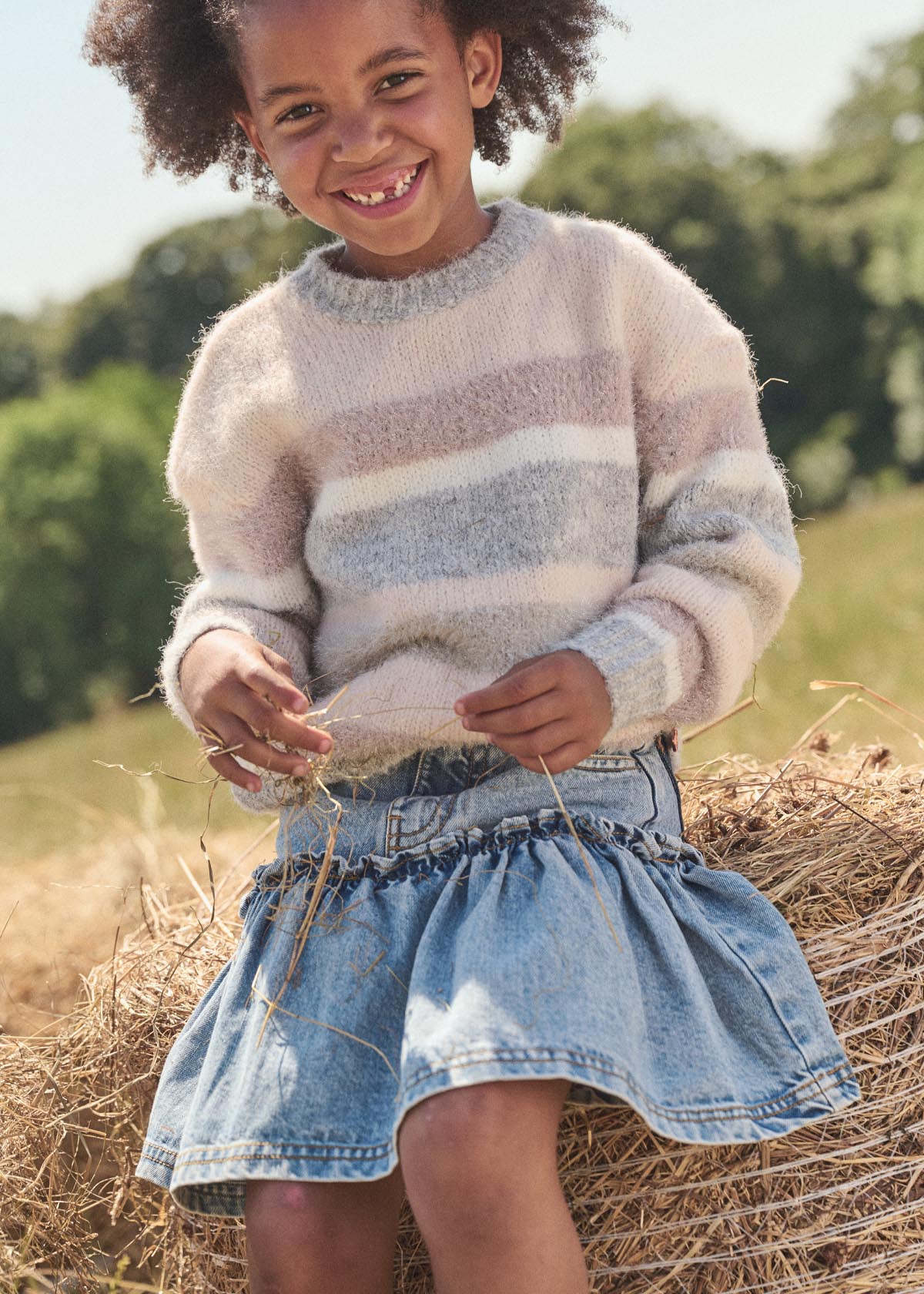 Noemie Heart Pocket Denim Skirt