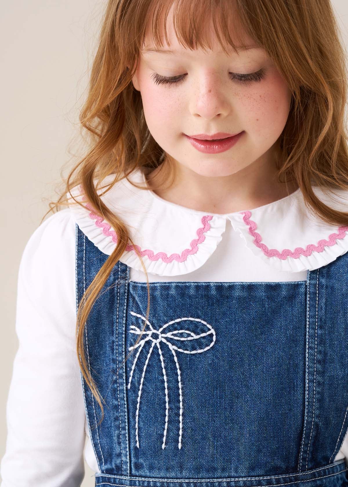 kids girls denim dungaree