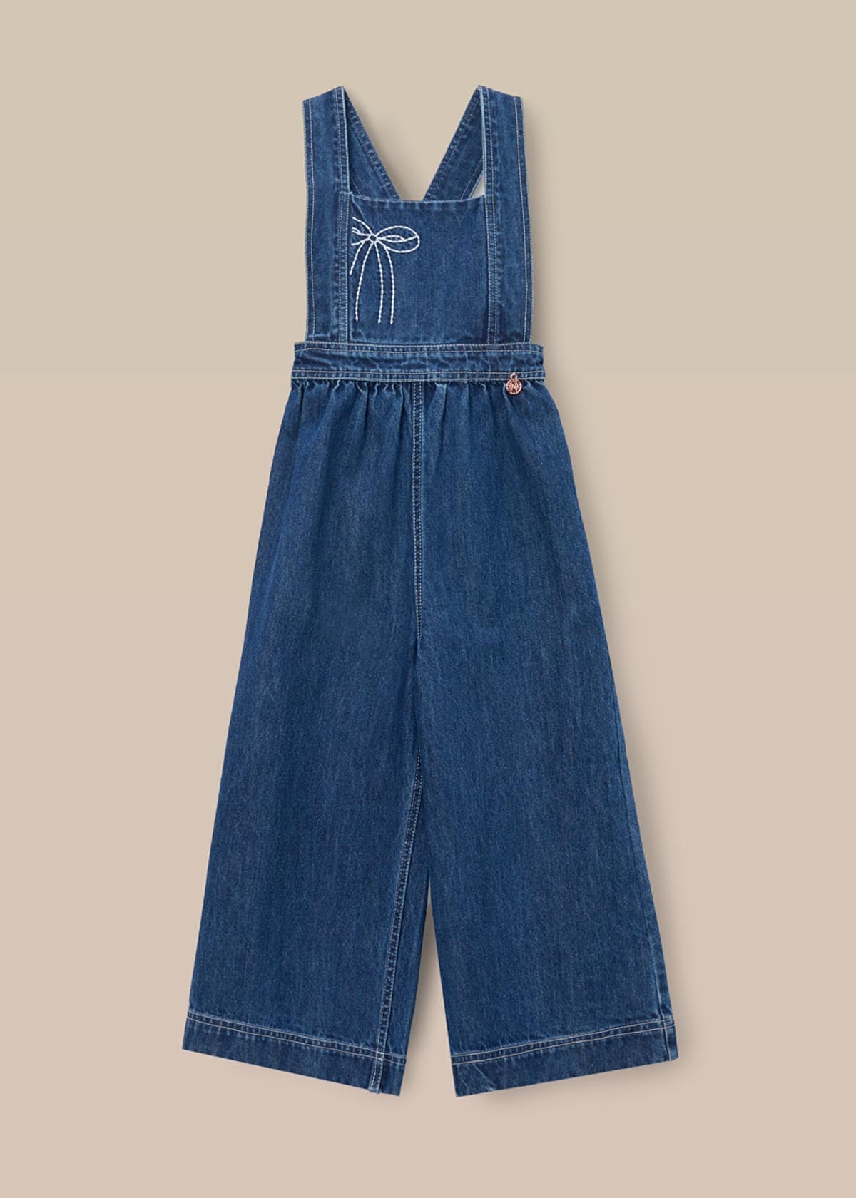 girls denim dungaree shorts