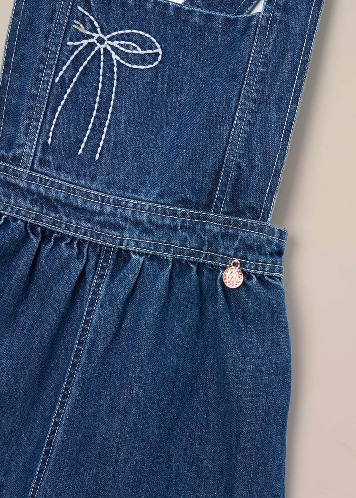 Buy online Girls Denim Dungaree