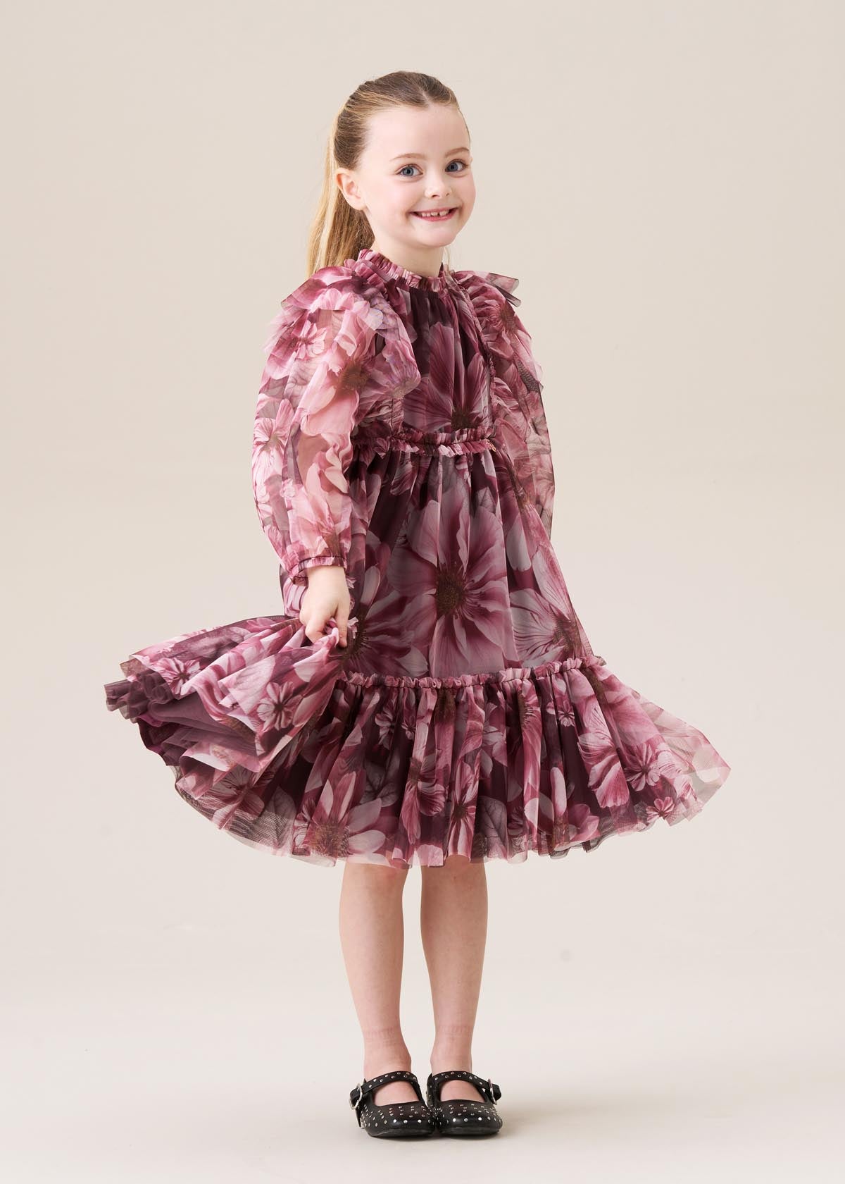 mini girls floral mesh dress