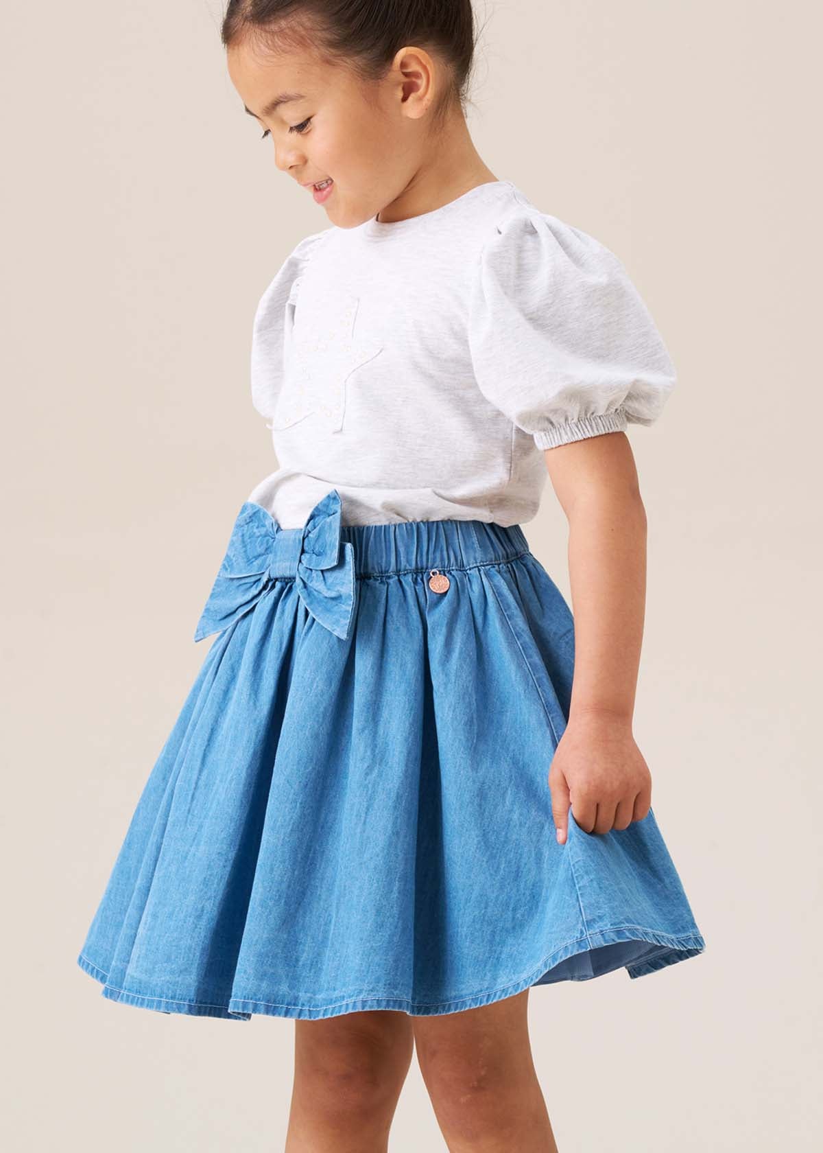 Buy online girls denim skirt