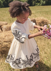 Reyna Embroidered Balloon Sleeve Dress