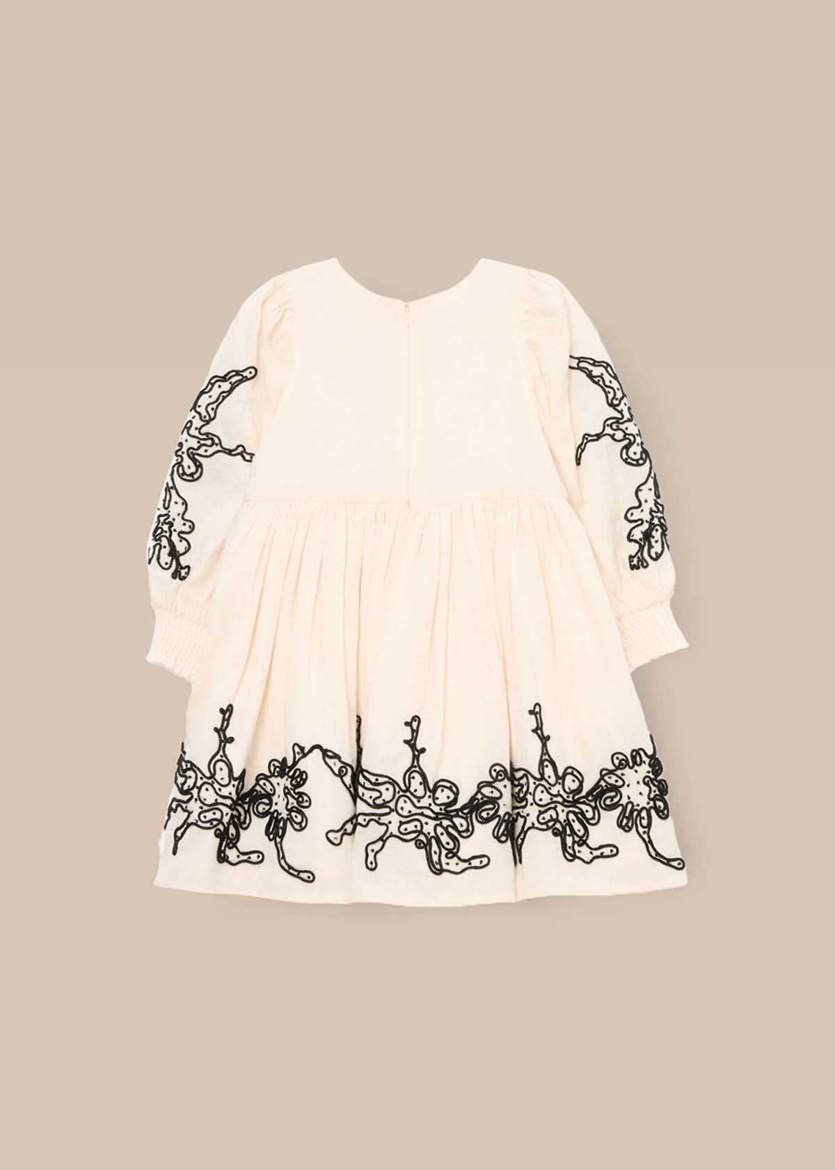 Buy Girls Embroidered Balloon Sleeve Dress