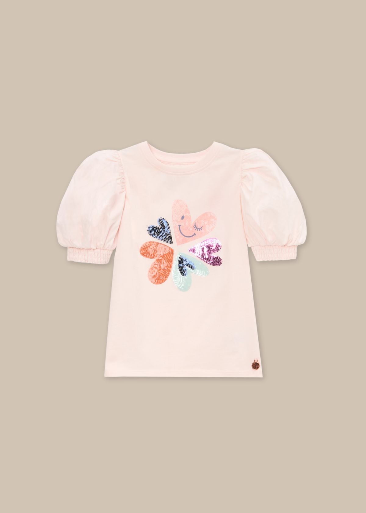 Heidi Sequin Embellished Puff Sleeve Tee