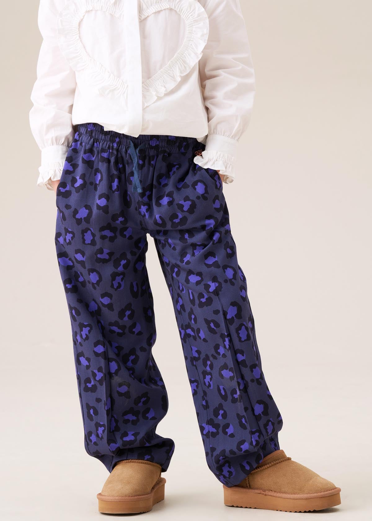 Girls Leopard Print Trousers