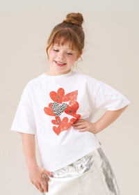 Quinn Heart Print Oversized Tee