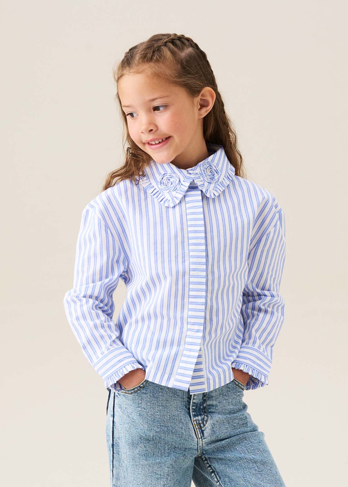 blue striped shirt for boys